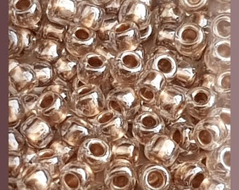 6/0 TR-989 Crystal Gold Lined Round Toho Seed Beads 10gram/30gram - Australian Seller