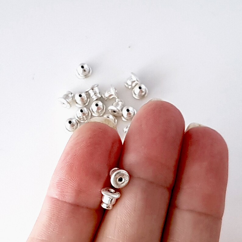 Butterfly Earring Backs 6mm Silver 925 Premium Bullet Style Etsy