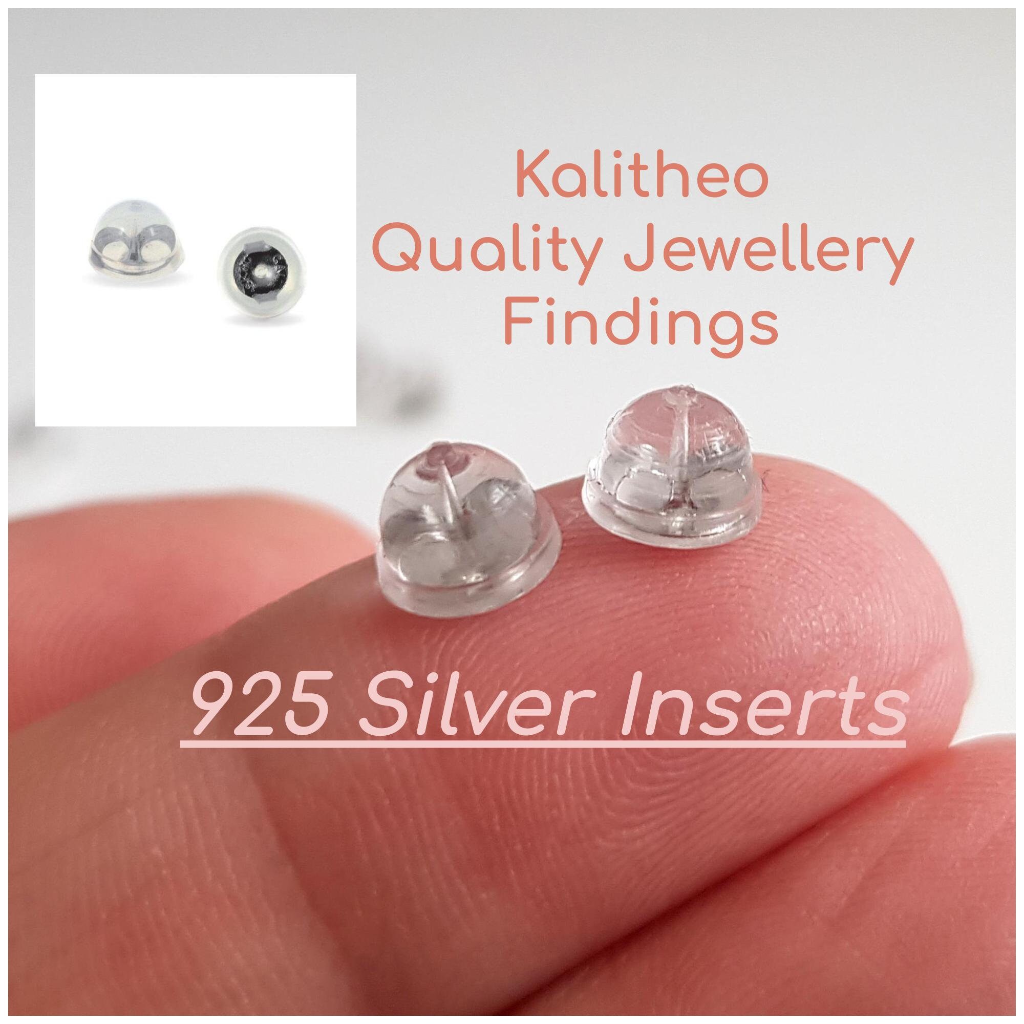 Kids Jewellery Pair 925 Silver Dome Silicone Grip Earring Backs Safety  Earring Backs for Kids & Babies Aus…