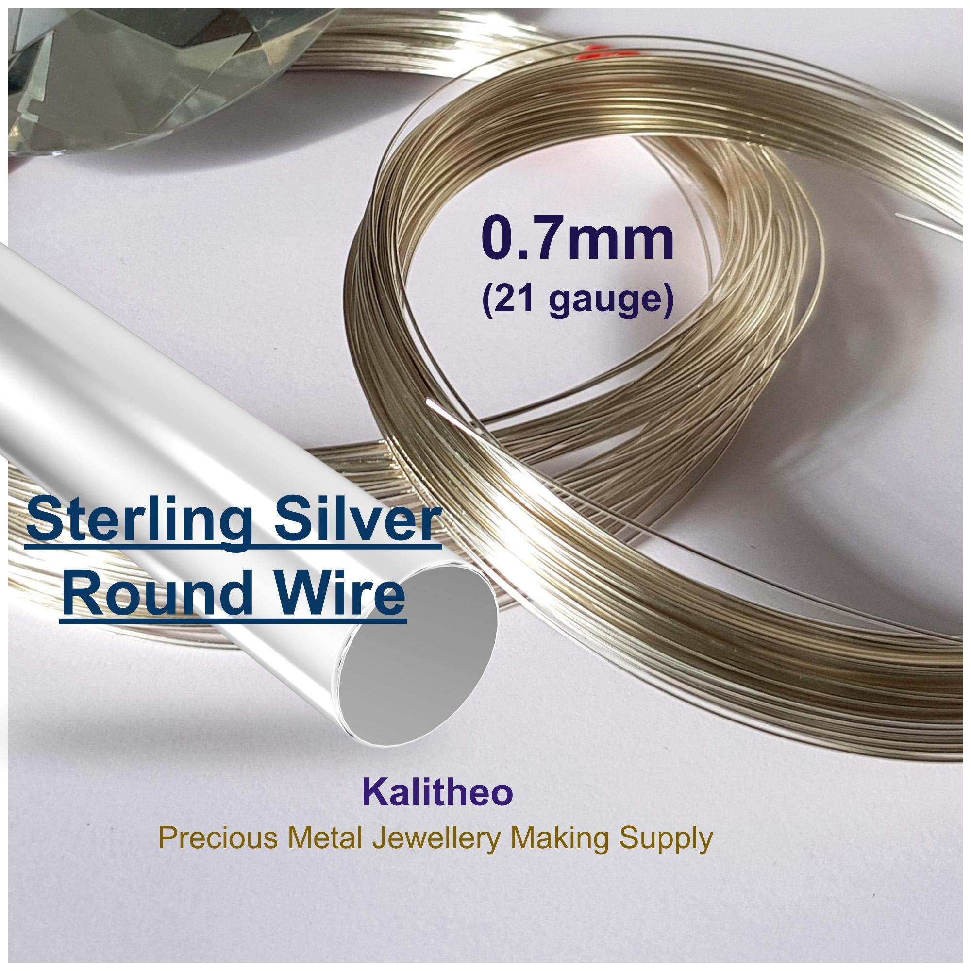 50cm 925 Sterling Silver Wire For Jewelry Making Beading Wire 0.7mm