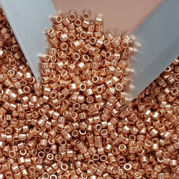 Aiko 11/0 TA-PF551 Rose Gold Galvanized Permanent Finish | Precision-Cut Cylinder Beads | Toho Seed Beads | Australian Seller