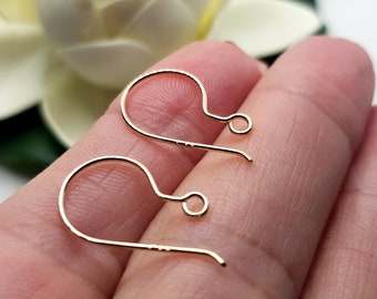 9ct Real Yellow Gold Shepherd Earring Hooks Handmade Quality Findings | Australian Seller} YG9-001EH-1