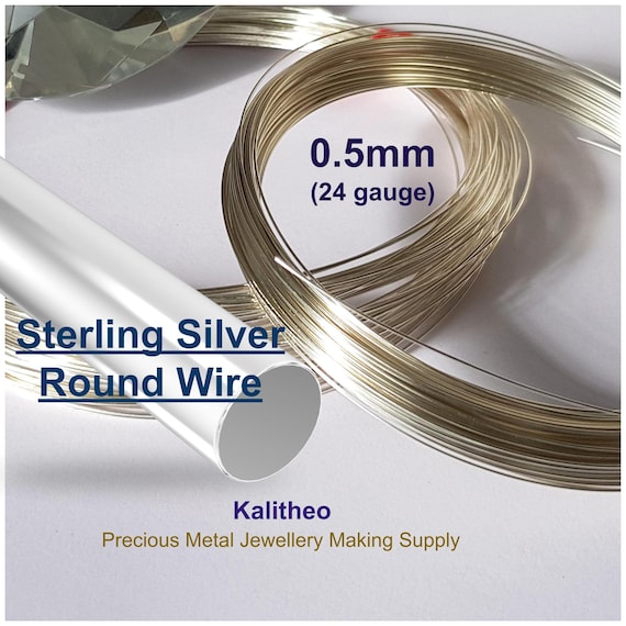 24 Gauge Round Dead Soft .925 Sterling Silver Wire: Jewelry Making Supplies, Instructions