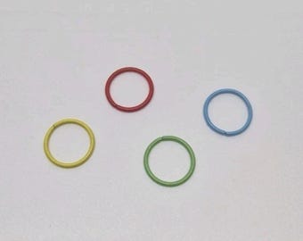 Color Coded Identification Rings for Oral B Electric Toothbrush Head, Universal 10mm ID Bands (4-Pack)