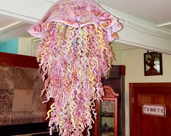 Jellyfish Chandelier / Chandelier / Lighting / Blown Glass / Pendant Light / Jellyfish / Jellyfish Light / Art Glass Lighting