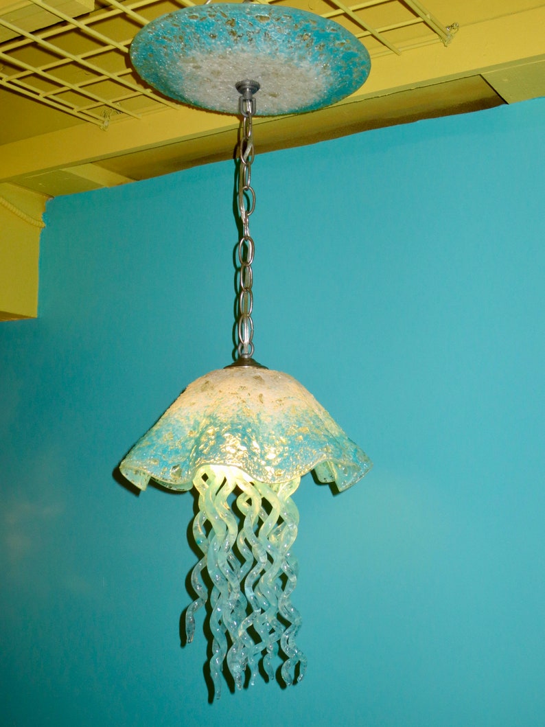 Jellyfish Pendant Light / Chandelier / Blown Glass / Pendant Light