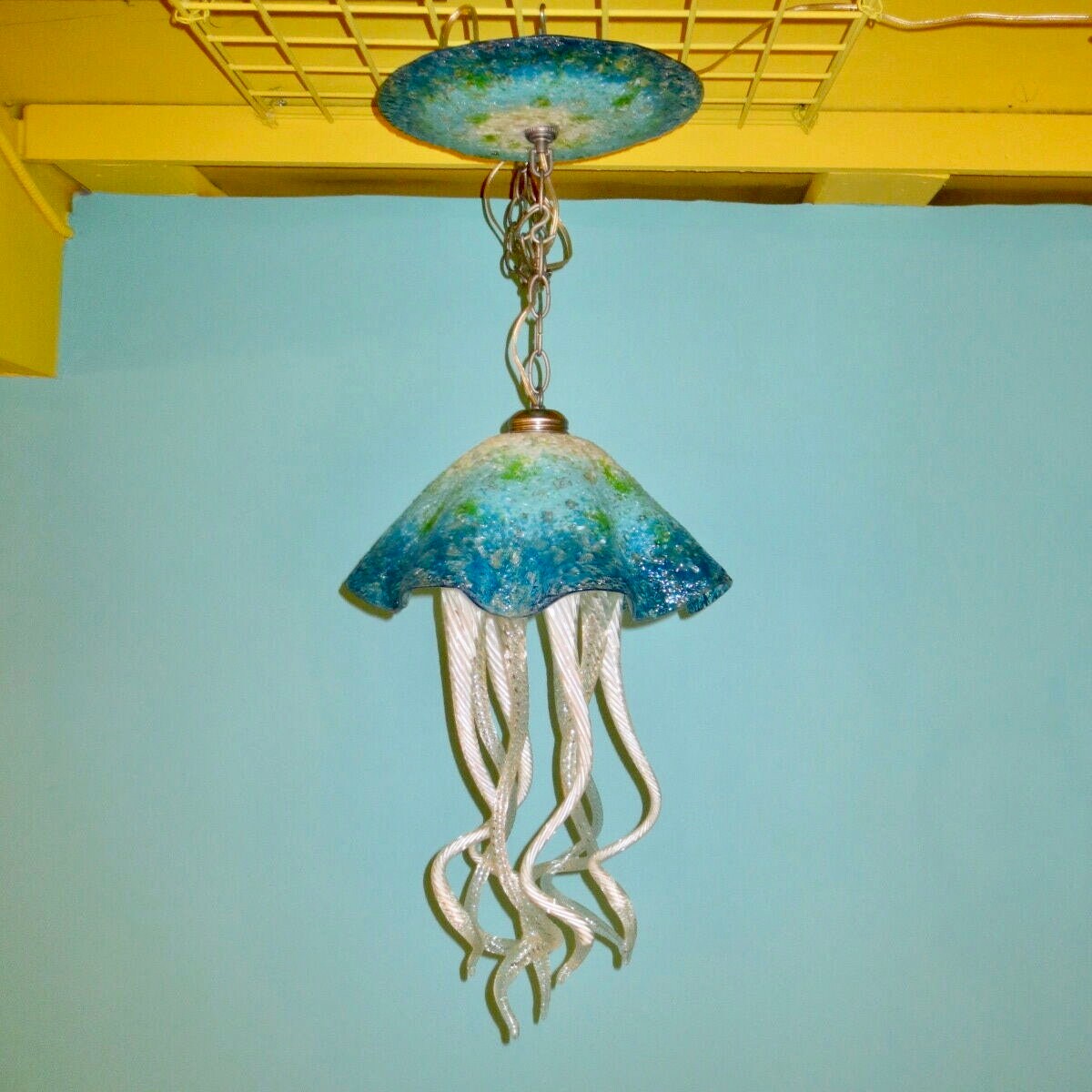 Jellyfish Pendant Light / Chandelier / Lighting / Blown Glass / Pendant