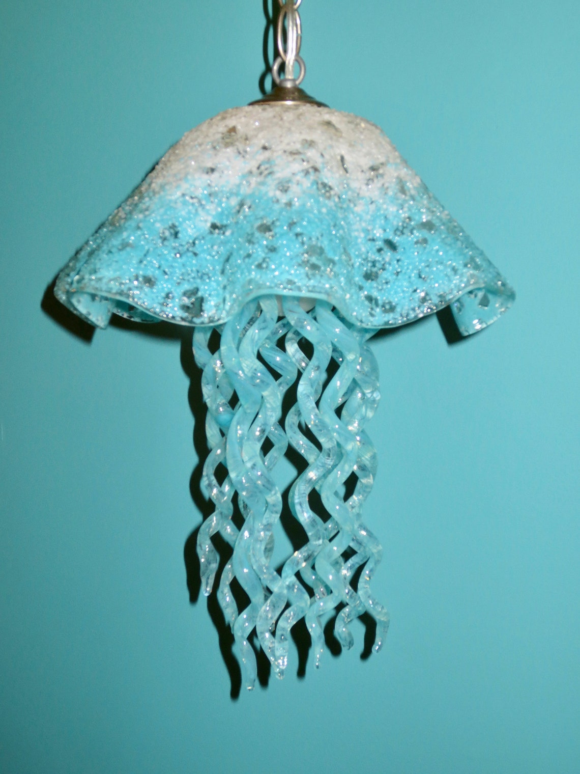 Jellyfish Pendant Light / Chandelier / Blown Glass / Pendant Light ...