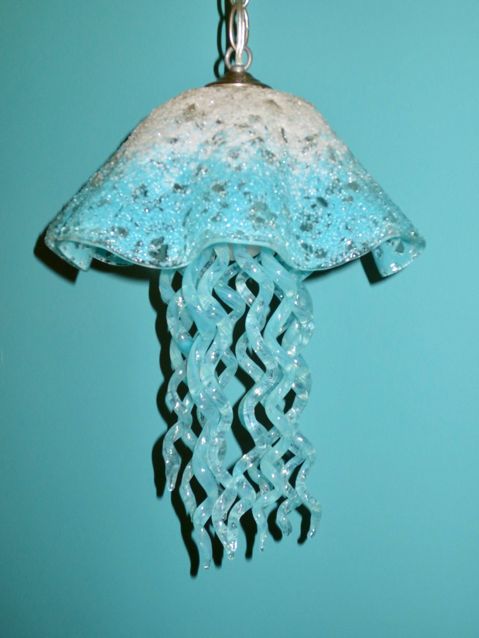 Jellyfish Pendant Light / Chandelier / Blown Glass / Pendant Etsy