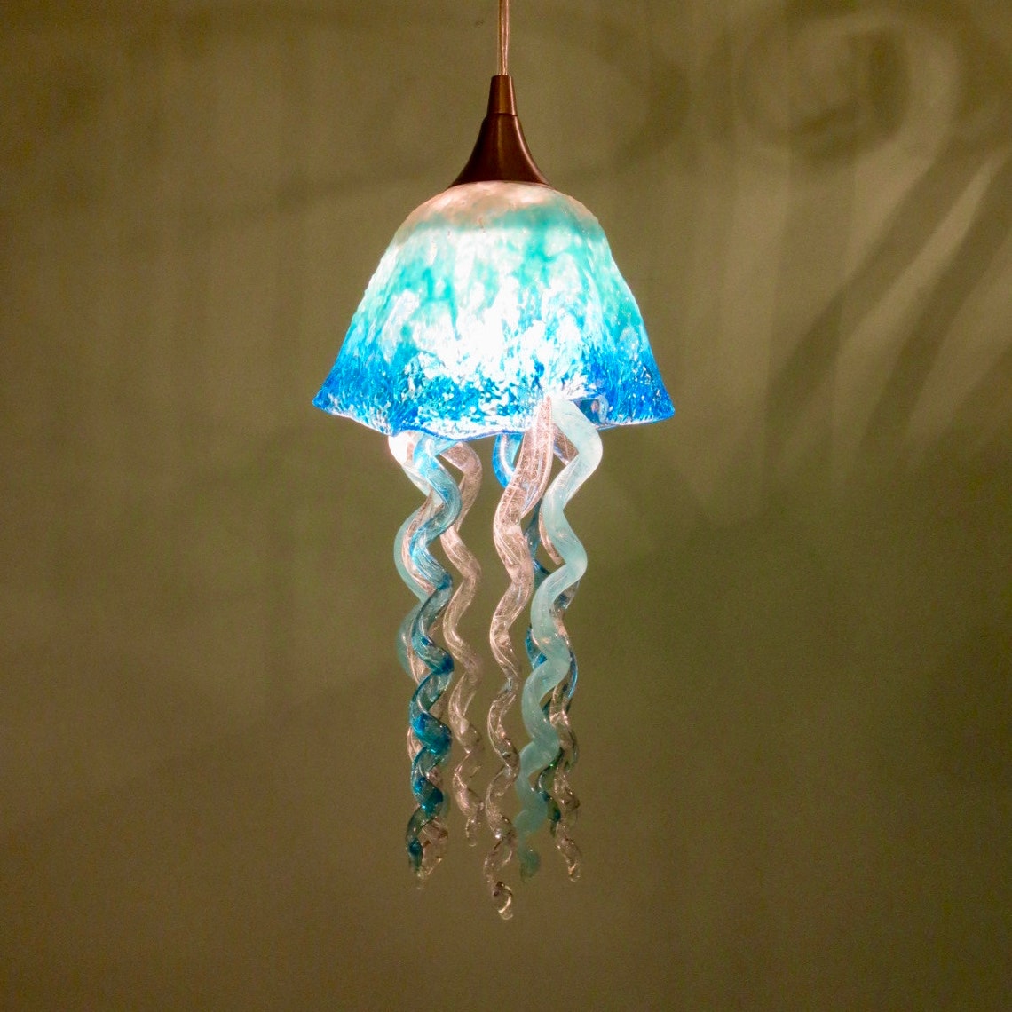 Jellyfish Pendant Light / Chandelier / Lighting / Blown Glass Etsy.de