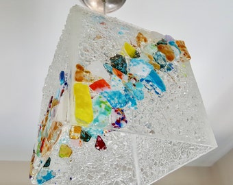 Blown Glass Pendant Light / Chandelier / Lighting / Pendant Lighting / Crystal / Art Glass Lighting