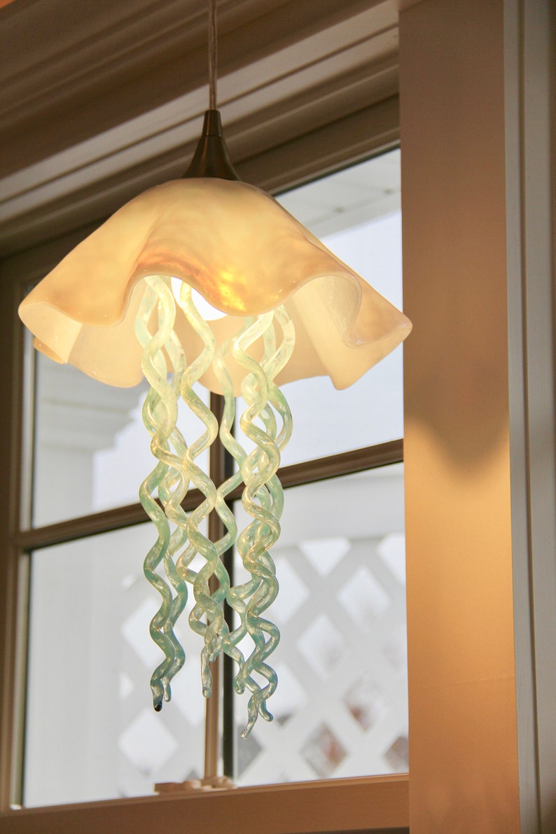 Jellyfish Pendant Light / Chandelier / Blown Glass / Pendant Light