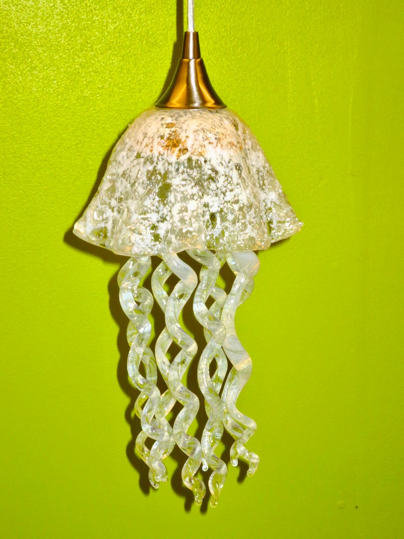Jellyfish Pendant Light / Chandelier / Lighting / Blown Glass / White