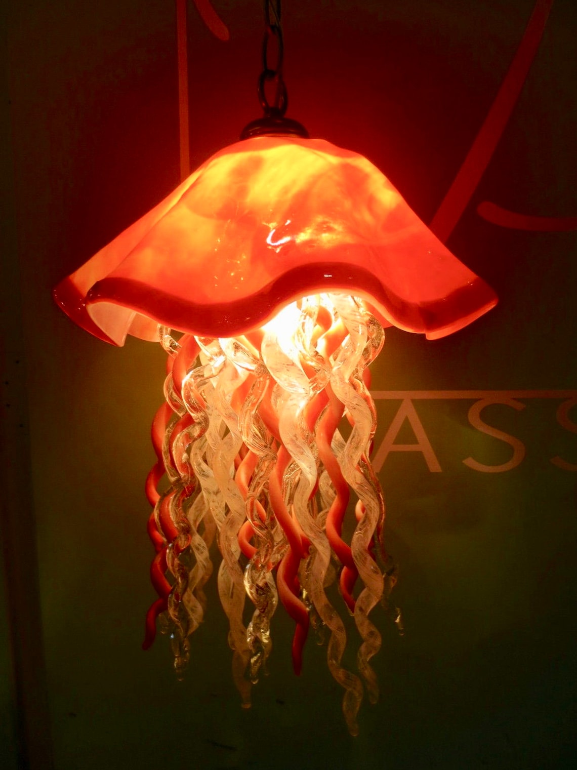 Jellyfish Pendant Light / Chandelier / Blown Glass / Pendant Light