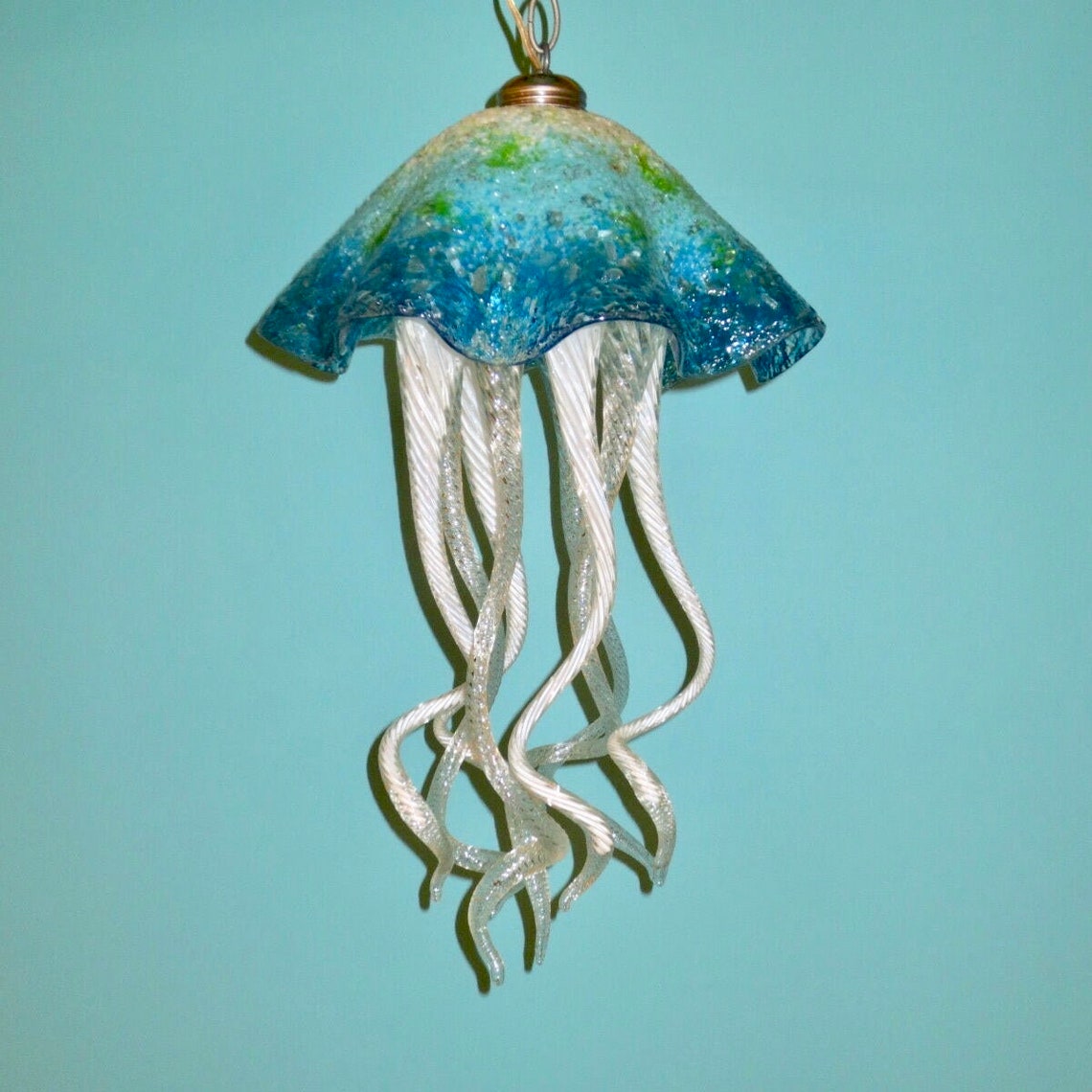 Jellyfish Pendant Light / Chandelier / Lighting / Blown Glass / Pendant ...