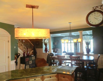 Blown Glass Chandelier / Lighting / Chandelier / Pendant Light / Amber & Irish Green