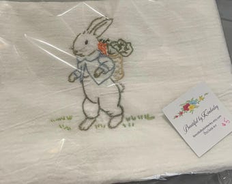 Hand Embroidered Kitchen Dishtowels