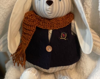 Bunny; Memory Bunny; Items made of Loved Ones clothing; Personalized Stuffed Animals; Keepsake Treasures