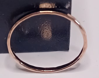 Solid 9ct gold Hammered Stacking Ring