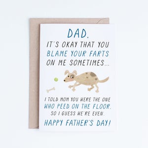 Papá mascota imprimible, Tarjetas del Día del Padre Descarga instantánea, Tarjeta de papá divertida del perro, Tarjetas para él, Regalos para él, Papás de perros, Amantes de los perros