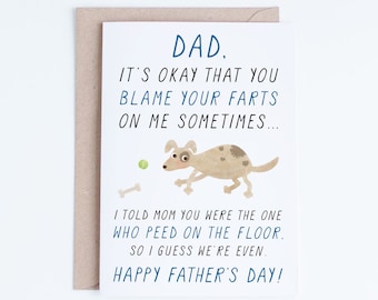 Pet Dad Printable, Fathers Day Cards Instant Download, Funny Dad Card From the Dog, Cards For Him, Gifts for Him, Dog Dads, Dog Lovers