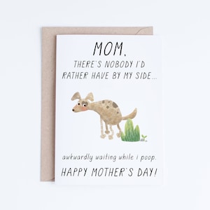 Druckbare Muttertagskarte, sofortiger Download, lustige Muttertagskarte, vom Hund, Karten für sie, Geschenke für sie, Hundemütter, für Hundeliebhaber