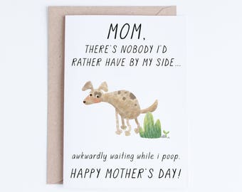 Printable Mothers Day Card Instant Download, Funny Mother's Day Card, From the Dog, Cards For Her, Gifts for Her, Dog Moms, for Dog Lovers