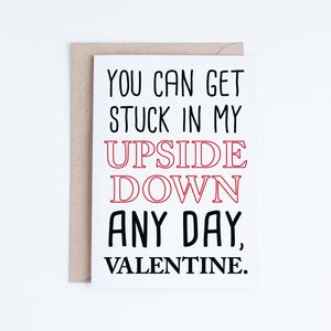 Valentine's Day Cards Printables, Funny Valentines Card Instant Download, Valentines for Boyfriend, Girlfriend, Wife, Husband, Upside Down image 1