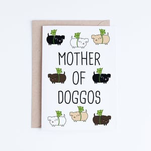 Cartão de Dia das Mães para impressão, download instantâneo de cartão engraçado de Dia das Mães, Mãe de Doggos, Cartões para ela, Mãe de cachorro, Mãe de cachorro, Dragões, Amantes de cães