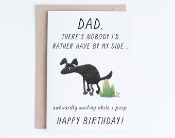 Pet Dad Printable, Birthday Cards for Him Instant Download, Funny Dad Card From the Dog, Cards For Him, Gifts for Him, Dog Dads, Black Dogs