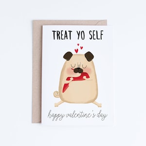 Valentine's Day Cards Printables, Funny Pug Valentines Card Instant ...