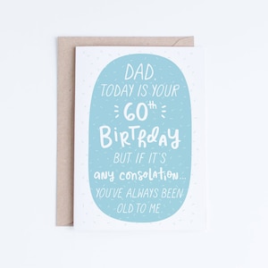 Cartes imprimables du 60e anniversaire pour papa, cartes d'anniversaire du père, téléchargement immédiat, 60 anniversaire, anniversaire drôle pour lui, du fils, de la fille