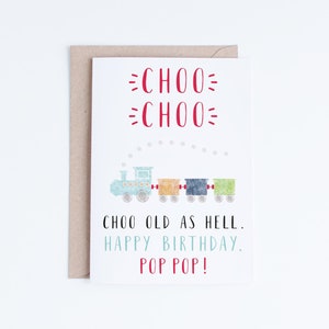 Tarjetas de cumpleaños para Pop Pop imprimible, tarjeta de cumpleaños de Grandbaby Instant Download, cumpleaños divertido para él, de nieto, nieta