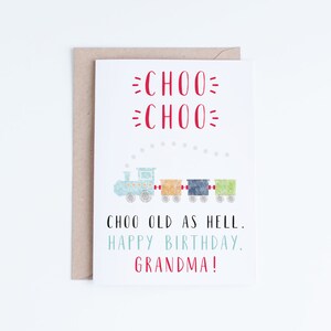 Cartes d&#39;anniversaire imprimables pour grand-mère, carte d&#39;anniversaire de téléchargement instantané de grand-bébé, anniversaire drôle pour elle, de petit-fils, petite-fille