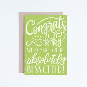 Nuevas tarjetas de bebé Descarga instantánea, Felicitaciones imprimibles por su nueva tarjeta de bebé, Tarjetas para nuevos padres, Caligrafía de tarjetas tipográficas divertidas