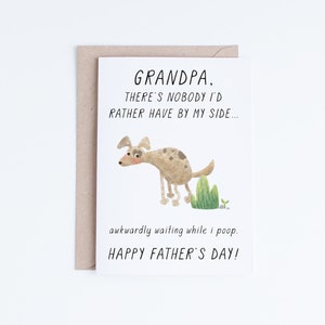 Tarjeta imprimible del Día del Padre Descarga instantánea, Abuelo mascota, Tarjeta divertida del abuelo del perro, Abuelo, Para él, Regalos para él, Amantes de los perros