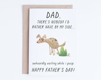 For Pet Lovers, Mens Gift, Printable Father Card, Fathers Day Instant Download, Pet Dad, Funny Dad Card From the Dog, For Him, Dog Dads