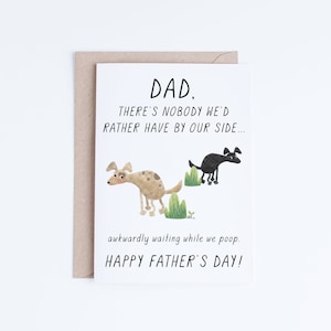 Afdrukbare vader, vaderdagkaarten direct downloaden, grappige vaderkaart van de honden, kaarten voor hem, cadeaus voor hem, hondenvaders, hondenliefhebbers