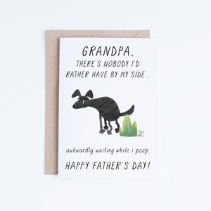 Tarjeta imprimible del Día del Padre Descarga instantánea, Abuelo mascota, Tarjeta divertida del abuelo del perro, Abuelo, Para él, Perro Negro, Amantes de Doggo