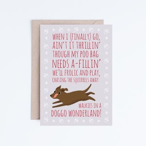 Pet Holiday Card, Printable Christmas Cards From the Dog, Funny Doggo Poem Christmas Card, Chocolate Lab, Brown Dog, Poo, Dog Lovers Gift image 1