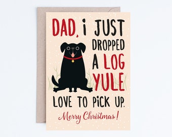 Dog Holiday Card, Printable Christmas Cards From the Dog, Funny Labrador Poop, Black Lab Dog Dad, For Husband, Boyfriend, Pet Dad Gifts, Pun