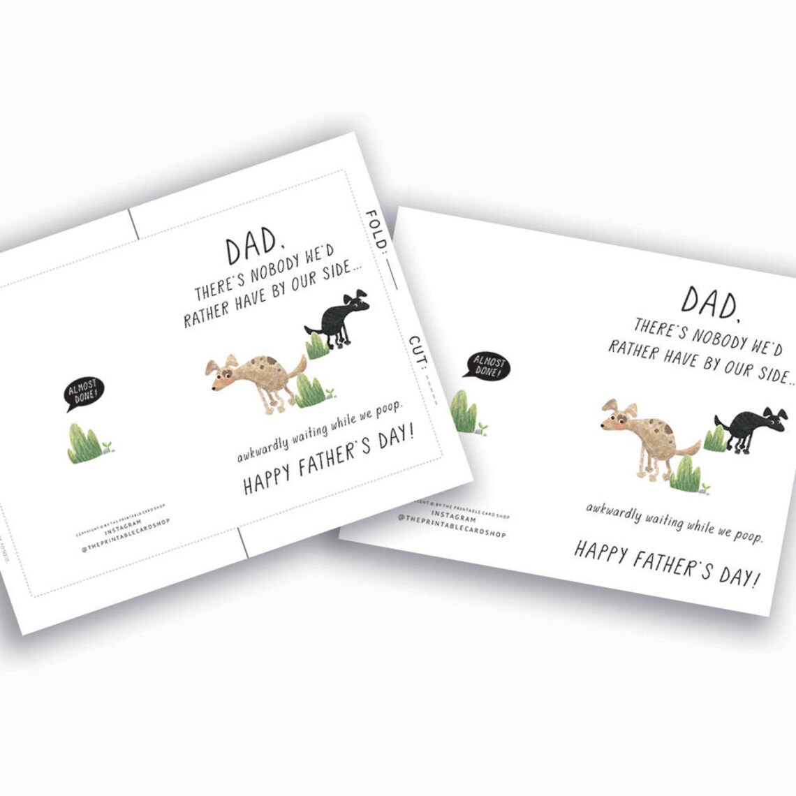 Pet Dad Printable, Fathers Day Cards Instant Download, Funny Dad Card ...