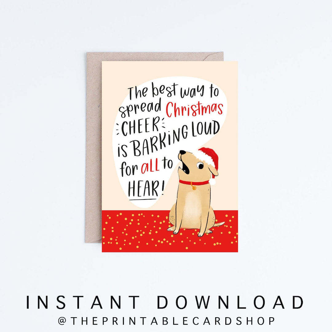 funny dog christmas cards, from the dog printable christmas cards