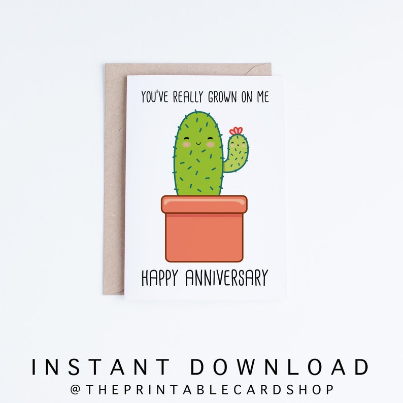 Printable Anniversary Cards, Instant Download Funny Anniversary Cards ...