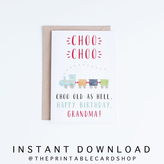 printable birthday cards for grandma birthday card from etsy