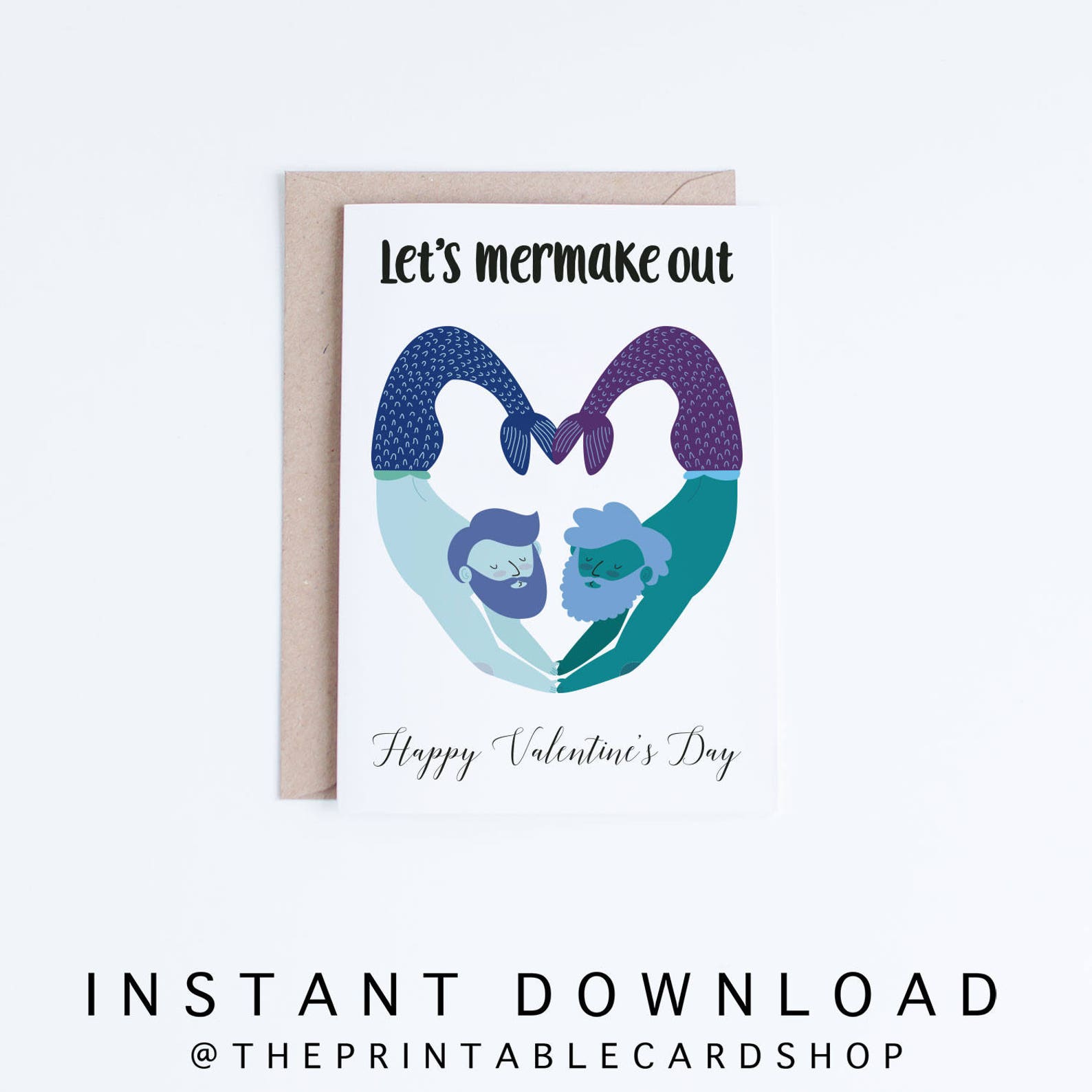 Printable Valentine's Day Cards, Gay Valentines Card Instant Download ...