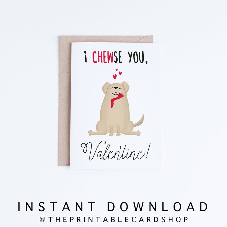 Valentine's Day Cards Printables, Funny Dog Valentines Card Instant Download, Labrador Valentines, Wife, Husband, Boyfriend, Girlfriend, Lab image 1
