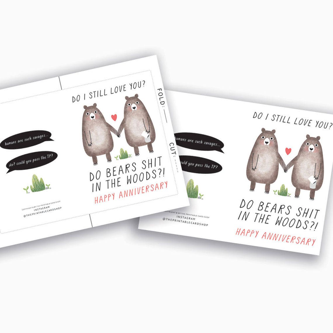 Printable Anniversary Cards, Instant Download Funny Anniversary Cards ...