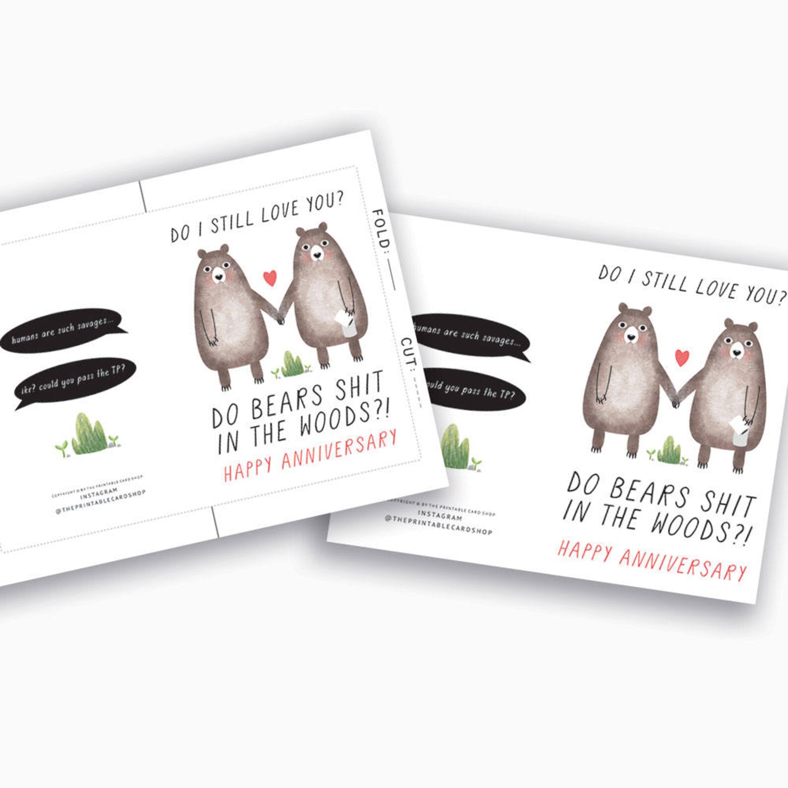 Printable Anniversary Cards, Instant Download Funny Anniversary Cards ...