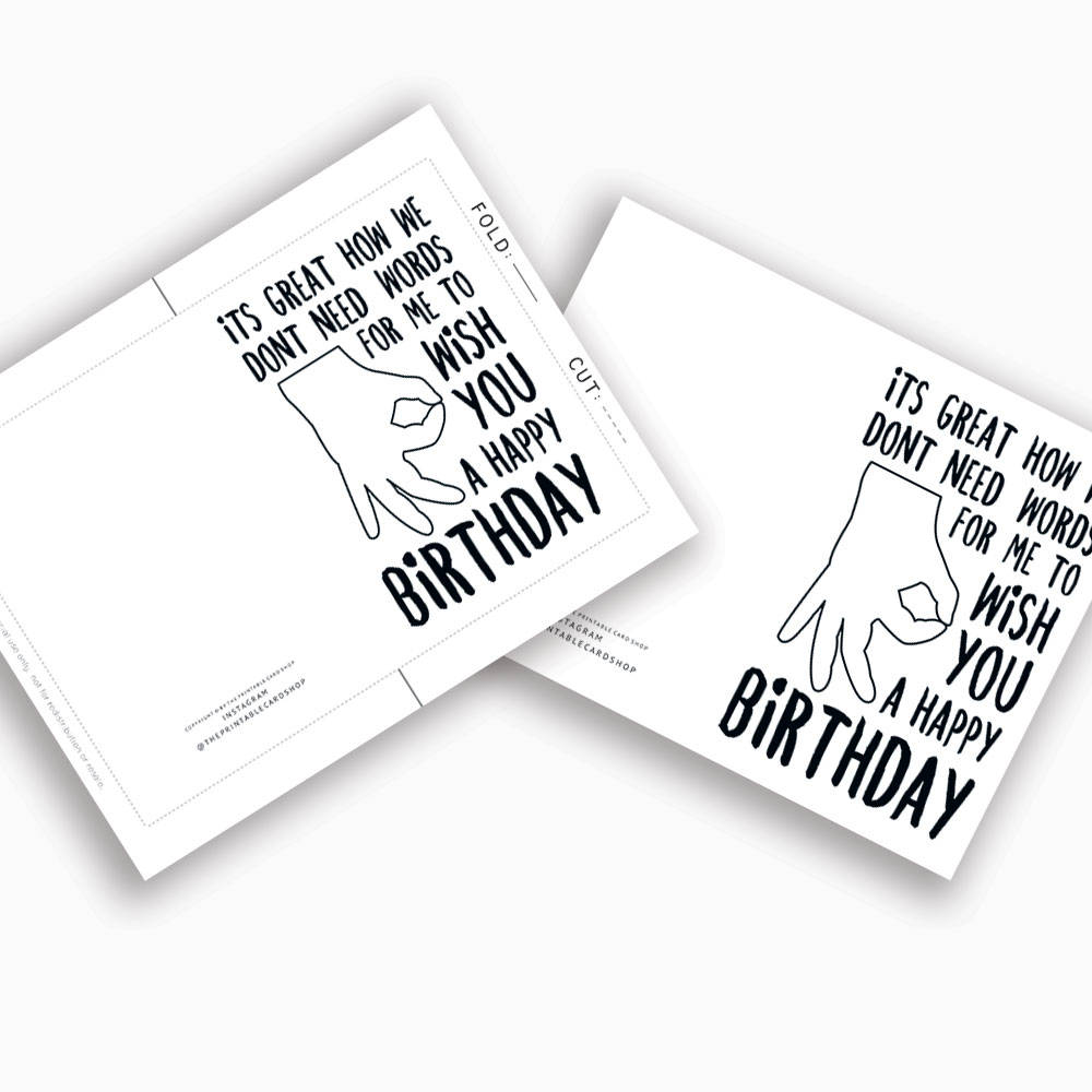Funny Birthday Cards Instant Download, Printable Birthday Card for ...